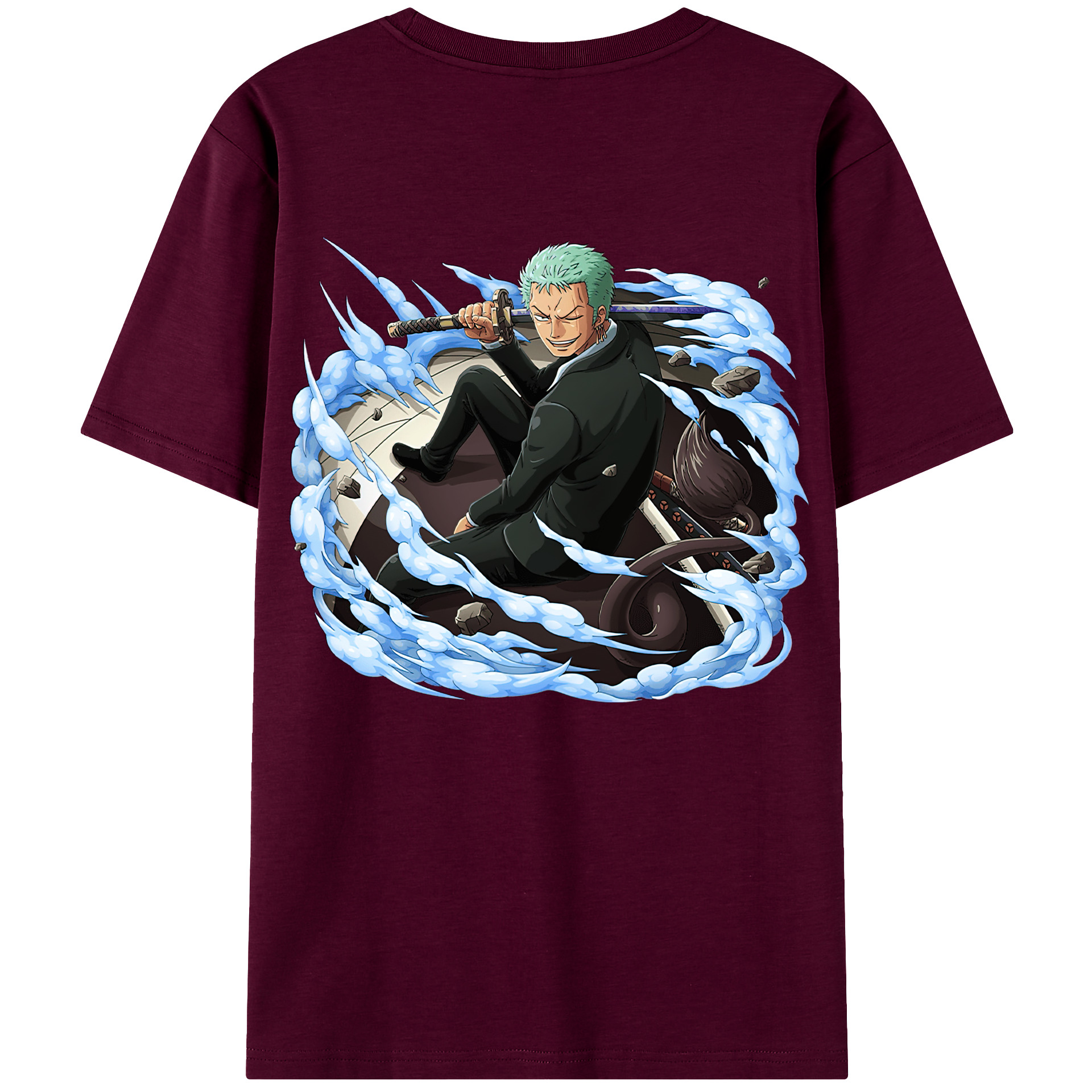 ワンピース ロロノア・ゾロ ONE PIECE Roronoa Zoro レディース半袖Tシャツ(バックプリント)